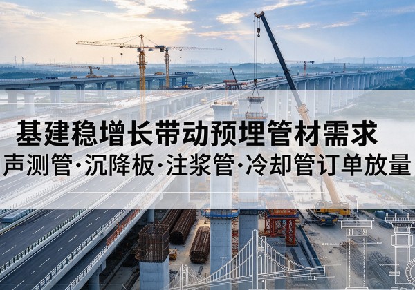 南明基建稳增长带动预埋监测管材需求，声测管、沉降板、注浆管订单持续放量